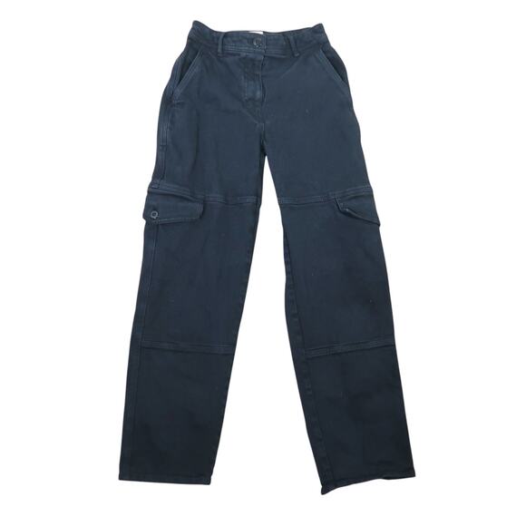 Aritzia Wilfred Free black mid rise baggy cargo wide leg pants 00 - Picture 1 of 5